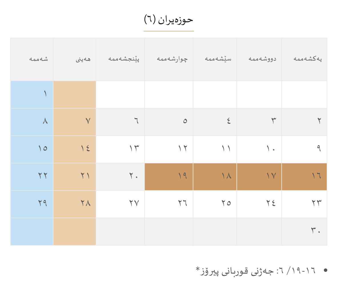 مانگی داهاتوو 9 رۆژ بەسەر یەکەوە پشووە
