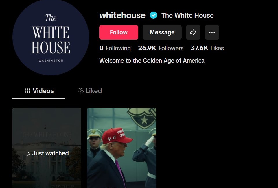 كۆشکی سپی ئەکاونتی لە تیکتۆک کردەوە