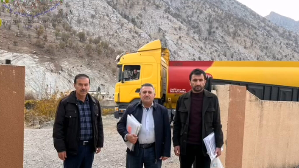 دەست بە دابەشکردنی نەوتی سپی بەسەر قوتابخانەکانی دەرەوەی قەزای رواندز کرا