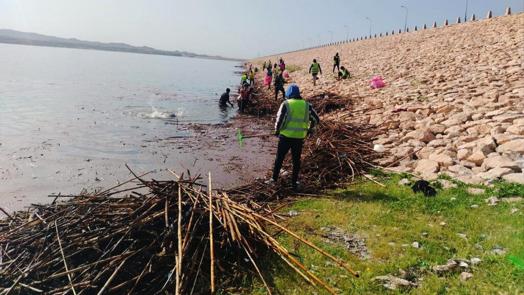شارەوانی کەرکوک بەردەوامە لە هەڵمەتی پاککردنەوەی کەناراوەکانی بەنداوی "خاسە چای"