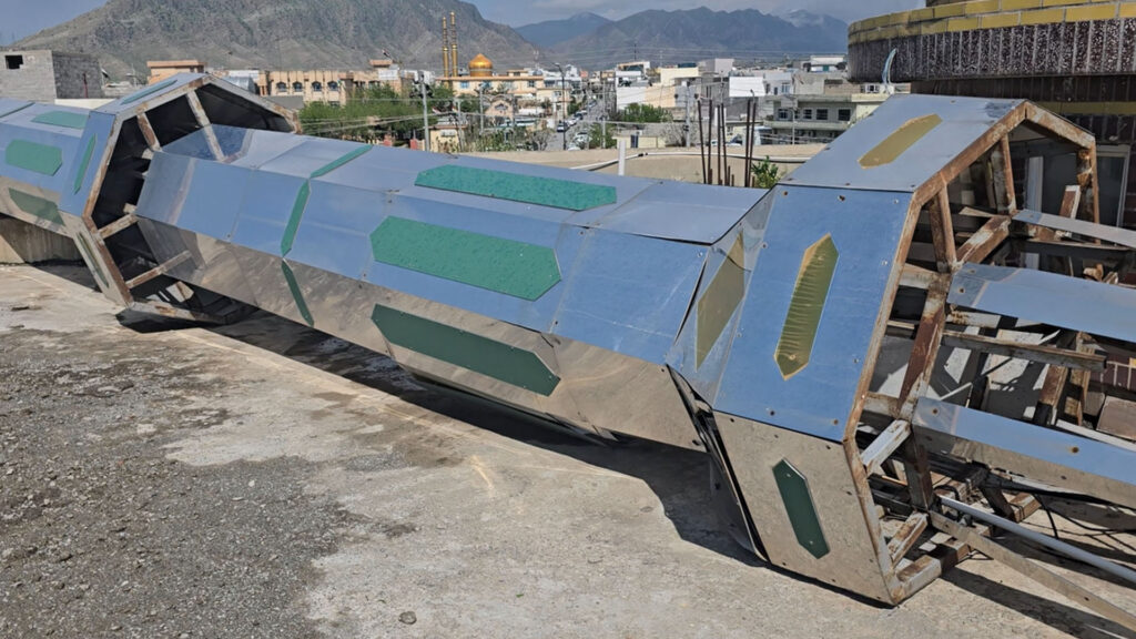 بەهۆی رەشەباوە منارەکانی مزگەوتێکی رانیە کەوتن